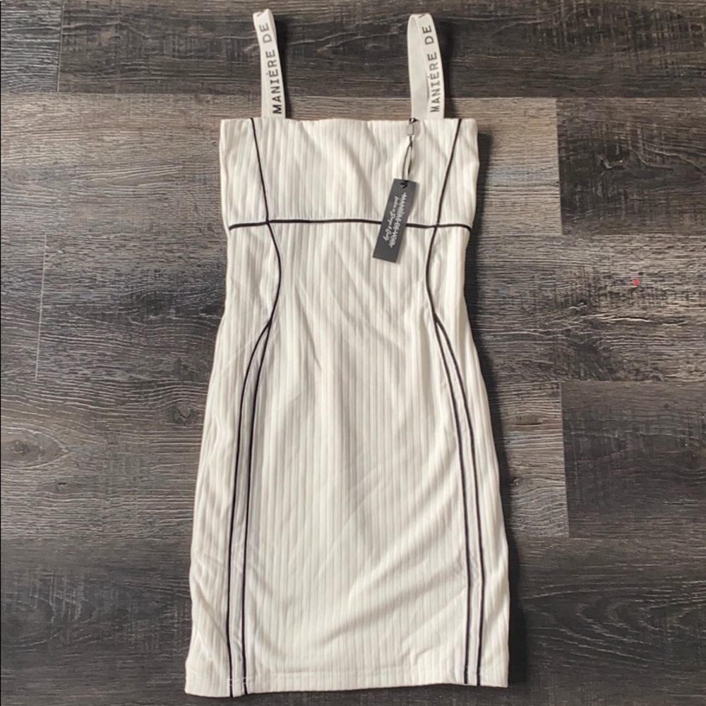 CONTRAST BODYCON MINI DRESS